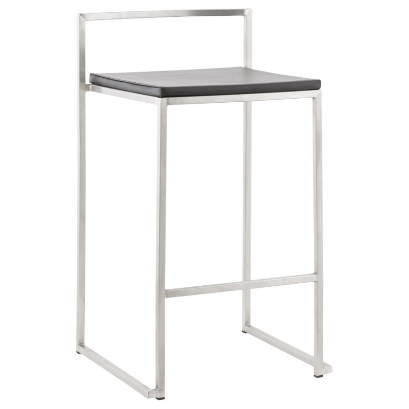 Design stool LOIRET mid-height (black) - image 16089