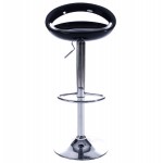 ALLIER Stool come round in ABS (high-strength polymer) and chrome metal (black)