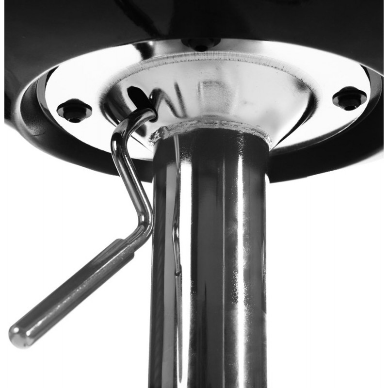 Tabouret ALLIER rond en ABS (polymère à haute résistance) et métal chromé (noir) - image 16582