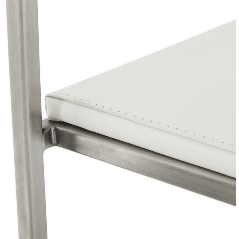 Tabouret de bar design carré DORDOE (blanc) - image 16638