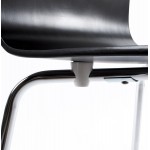 Chaise polyvalente OUST en bois ou dérivé et métal chromé (noir)