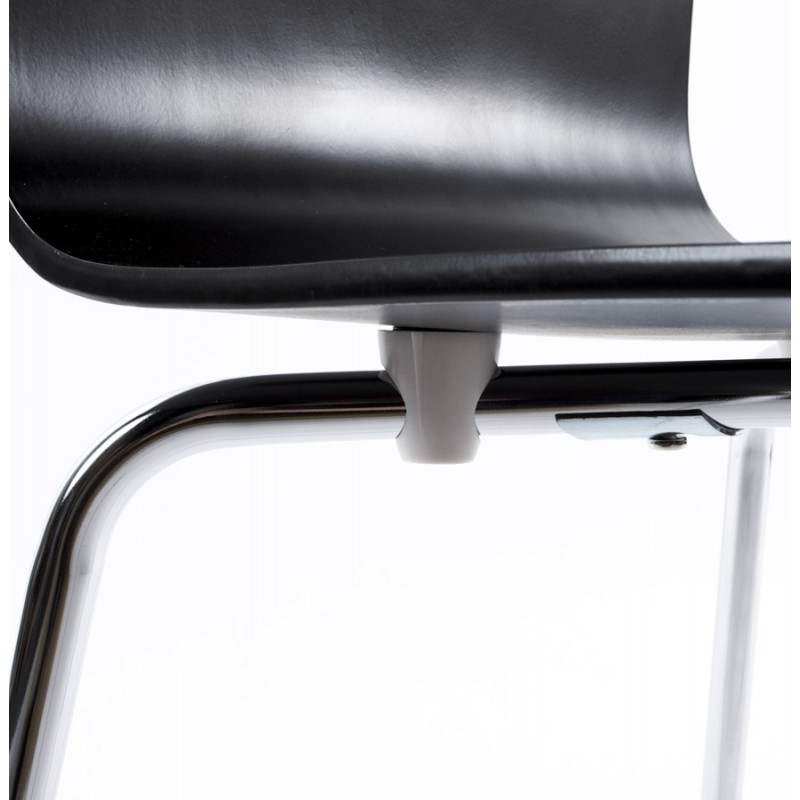 Vielseitige Stuhl OUST Holz oder abgeleiteten und Chrom Metall (schwarz) - image 16682