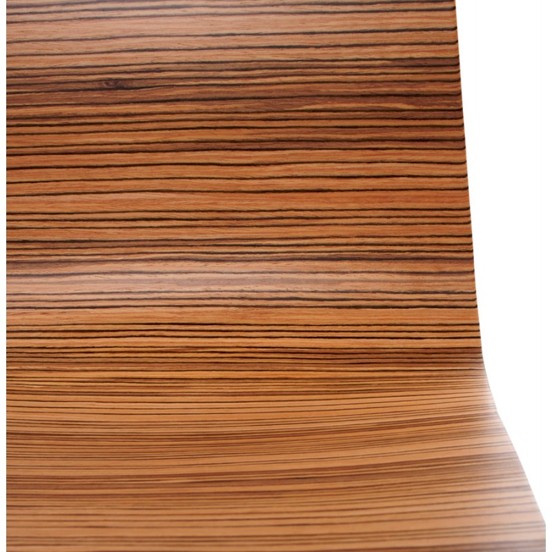 Chaise polyvalente OUST en bois ou dérivé et métal chromé (zebrano) - image 16697