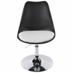 Designer Stuhl und verstellbare Dreh AISNE (schwarz und weiß)