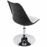 Chaise design AISNE rotative et réglable (noir et blanc)