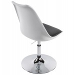 Chaise design AISNE rotative et réglable (blanc et noir)