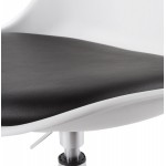 Chaise design AISNE rotative et réglable (blanc et noir)