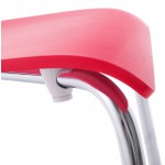 Chaise polyvalente OUST en bois et métal chromé (rouge)