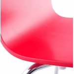 OUST Versatile Chair wood and chrome metal (red)