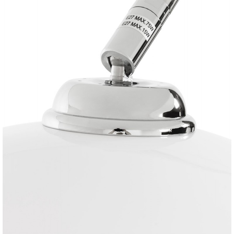 Lampe sur pied design MOEROL XL en acier chromé (grande et blanche) - image 17012