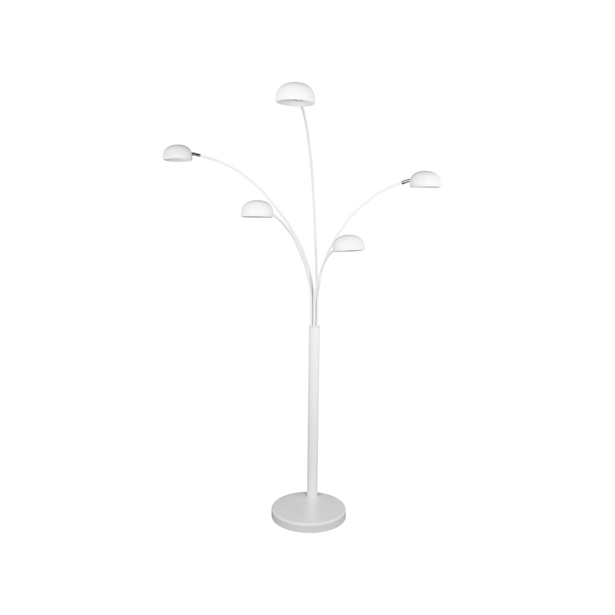 Lampe sur pied design 5 abat-jours ROLLIER en métal peint (blanc