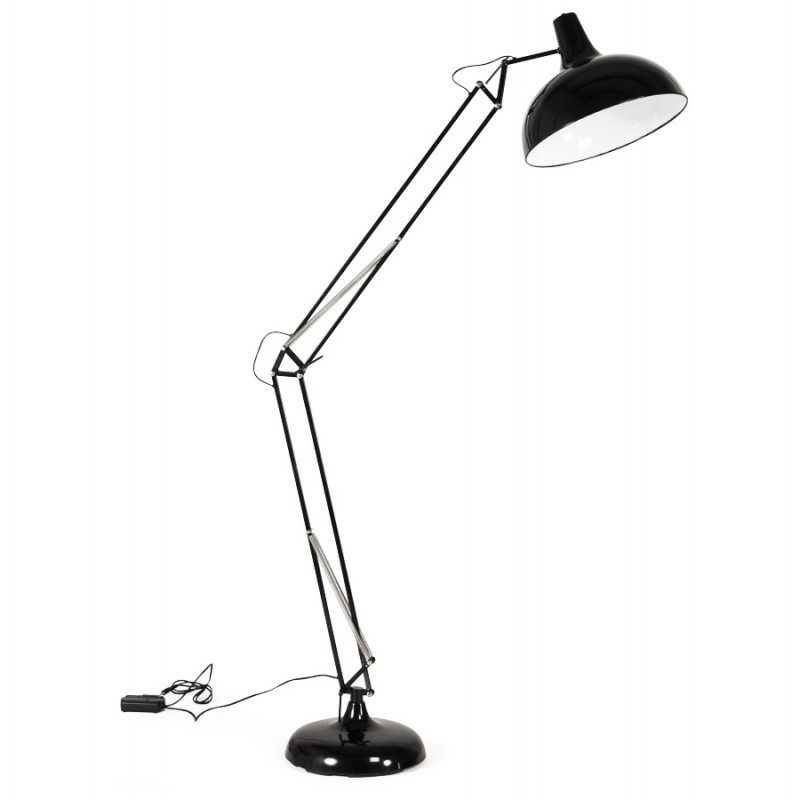 Design Metall Stehlampe ROLLIER (schwarz)