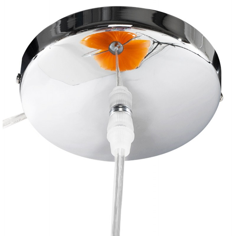 Lampada design sospensione MOINEAU in metallo (arancione) - image 17214