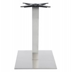 Pied de table WIND carré sans plateau en acier brossé (50cmX50cmX73cm) (acier)