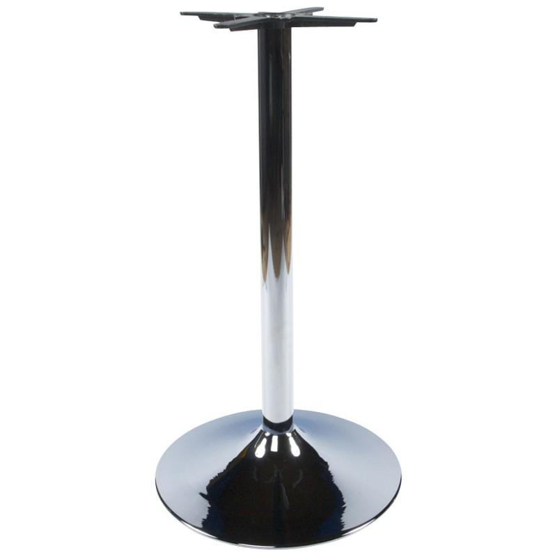 Pied de table WIND rond sans plateau en métal (60cmX60cmX110cm) (chromé) - image 17652