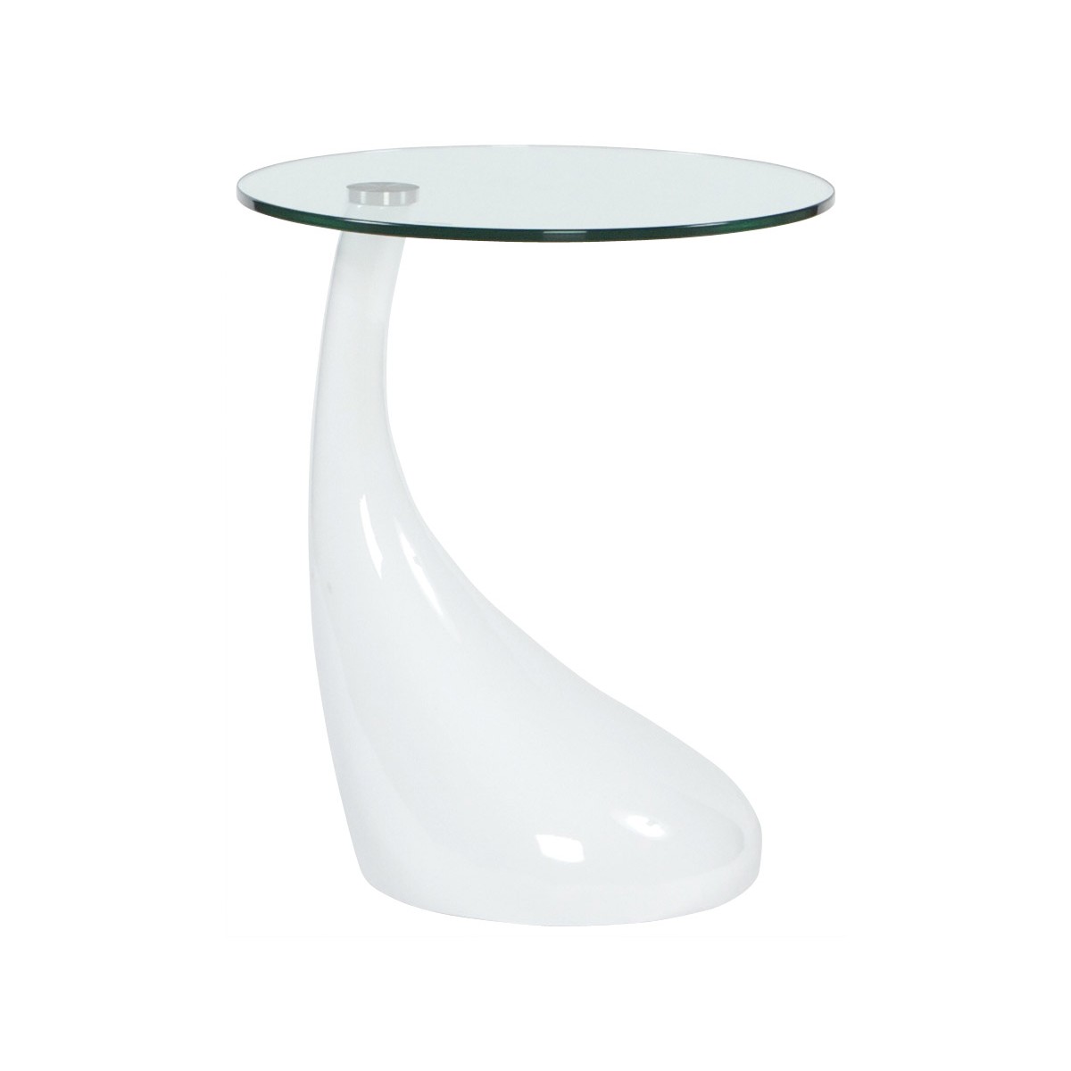 Table Basse Table d'appoint Table basse ovale en verre trempé, table  d'appoint de 35