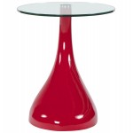 Console ou table d'appoint TARN en fibre de verre trempé (rouge)