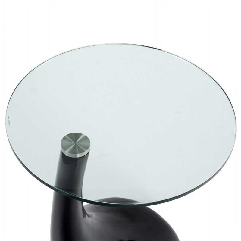 Consola o mesa TEAR de fibra de vidrio templado (negro) - image 17972