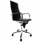 Giratoria sillón de oficina de poliuretano COOMBE (negro)