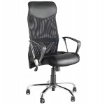 CONDOR armchair office in polyurethane and fabric mesh (black)