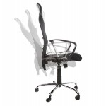 Oficina sillón CONDOR en poliuretano y tela de malla (negro)