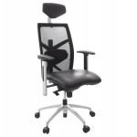 COQUETTE Büro Sessel in polyurethan und Gewebe Mesh (schwarz)