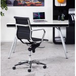 COURIS rotary office armchair in polyurethane (black)