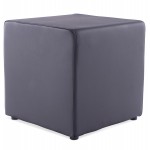 Pouffe square CAILLE in polyurethane (black)