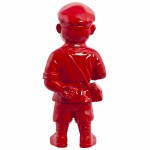 Estatuilla con forma de muñeco de nieve de fibra de vidrio SANY (rojo)