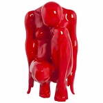 Statue-Form denken BIMBO -Glasfaser (rot)