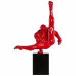 Statuette-shaped sports TROPHEE fiberglass (red)