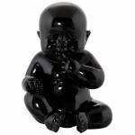 Estatuilla forma bebé KISSOUS fibra de vidrio (negro)