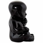 Statuette Form Baby KISSOUS Glasfaser (schwarz)