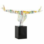 Statue forme nageur BANCO en fibre de verre (multicolore)