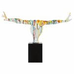 Estatua forma nadador BANCO fibra de vidrio (multicolor)