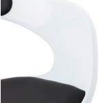 Chaise de bureau sphère rotative RAMOS (blanc et noir)