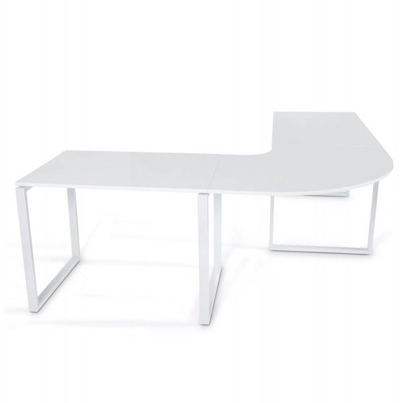 Design corner Fiji in lacquered wood and painted metal (white) office - image 21028