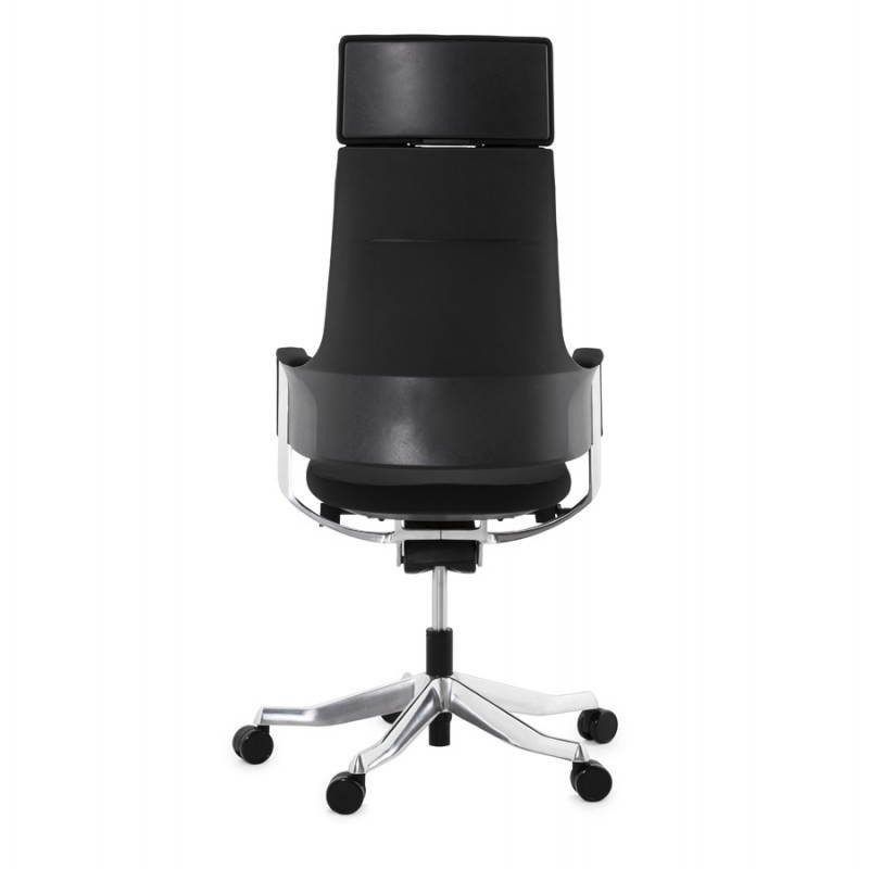 Fauteuil de bureau design ergonomique BARBADES en tissu (noir) - image 21108
