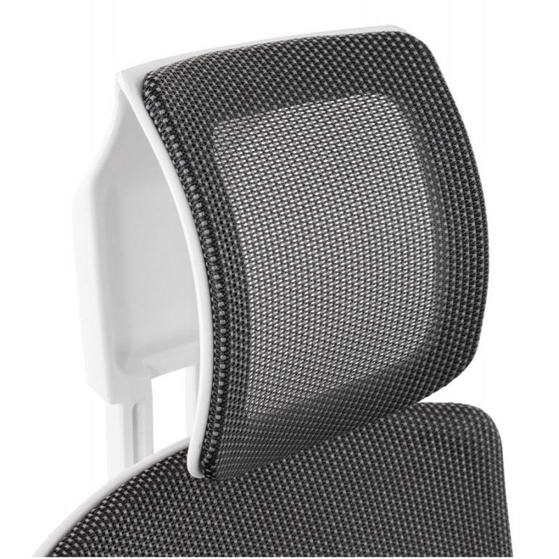 Fauteuil de bureau design ergonomique BAHAMAS en tissu (noir) - image 21131