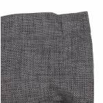 Puff rectangular textil SALIN (gris oscuro)