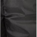 Pouf rectangulaire JANOT en textile (noir)