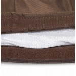 Puff rectangular textil MILLOT (marrón)