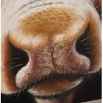Decorative canvas cow 