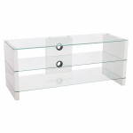 Furniture TV OUVÉA in lacquered wood and glass (white)