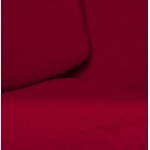 Fauteuil design OVALO en polymère et tissu (blanc et rouge)