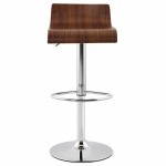 Design bar ROME (walnut) wooden stool