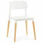 Chaise design style scandinave ASTI (blanc)