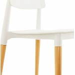 Chaise design style scandinave ASTI (blanc)