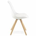 Chaise moderne style scandinave NORDICA (blanc)