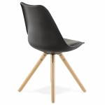 Chaise moderne style scandinave NORDICA (noir)